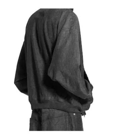 Balenciaga Men Grey Sweatshirt With Fixed Hood And Logo Detail On The Front In Cotton Man In Gray