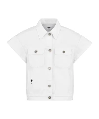Dior Iviera Jacket With Cap Sleeves In White