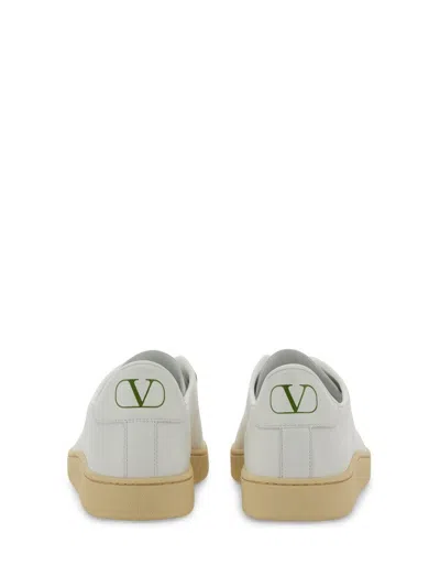 Valentino White Leather Vlogo Signature Sneakers