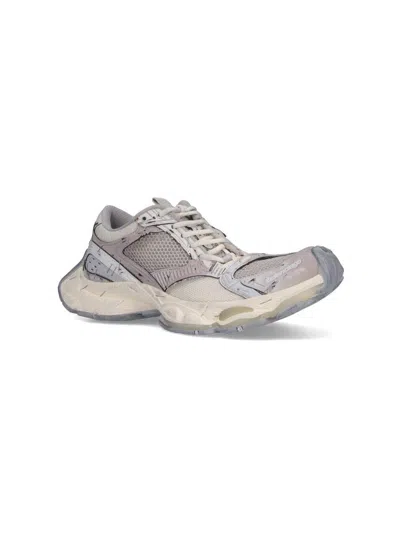Balenciaga Multicolor Synthetic Leather And Mesh Stapler Sneakers In Multi