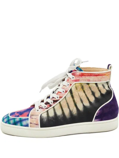 Pre-owned Christian Louboutin Tie-dye High-top Sneakers