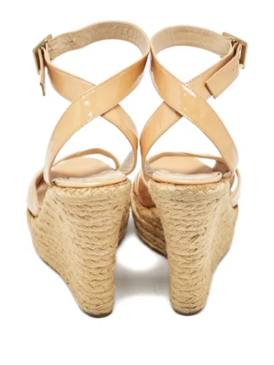 Pre-owned Jimmy Choo Patent-leather Wedge Sandals