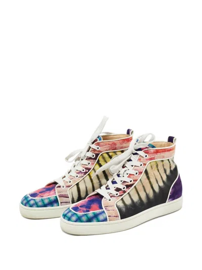 Pre-owned Christian Louboutin Tie-dye High-top Sneakers