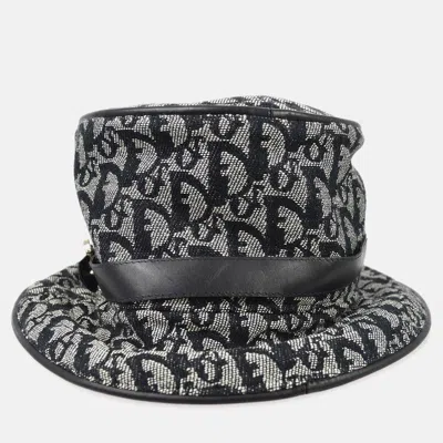 Pre-owned Dior Christian  Black Gray Trotter Hat