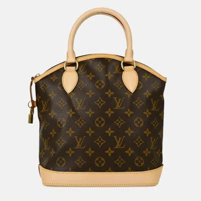 Pre-owned Louis Vuitton Monogram Lockit Tote Handbag In Brown