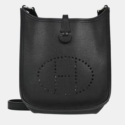 Pre-owned Hermes Evelyne Tpm Black Epsom Bag