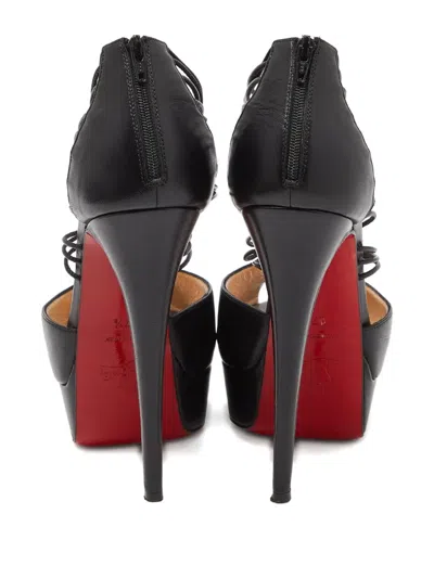 Pre-owned Christian Louboutin Lace-up Platform Sandals