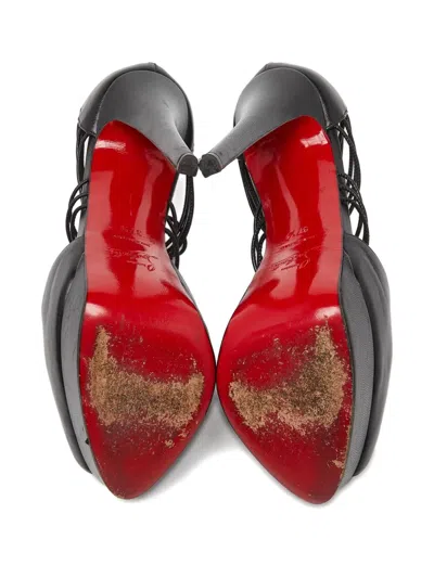 Pre-owned Christian Louboutin Lace-up Platform Sandals