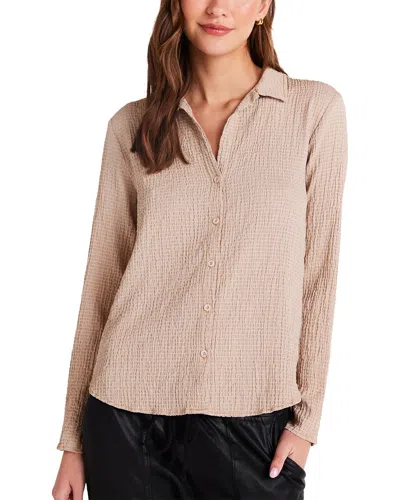 Bella Dahl Clean Button Front Shirt In Neutral