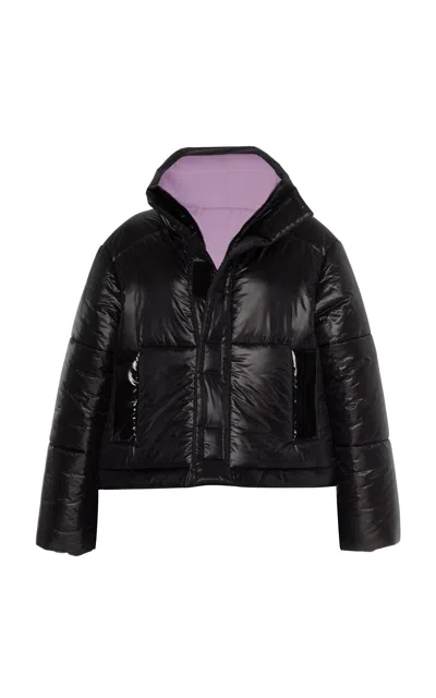 Caalo Sustainable Reversible Cropped Coat In Black
