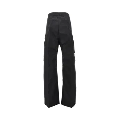 Rick Owens 'cargobelas' Stretch Cotton Pants In Black