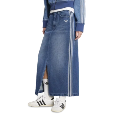 Adidas Originals Womens  Adicolor 3-stripes Denim Pencil Skirt