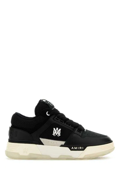Amiri Black Low Top Sneakers With Logo Patch On The Tongue And Logo Lettering On The Heel In Leather Man