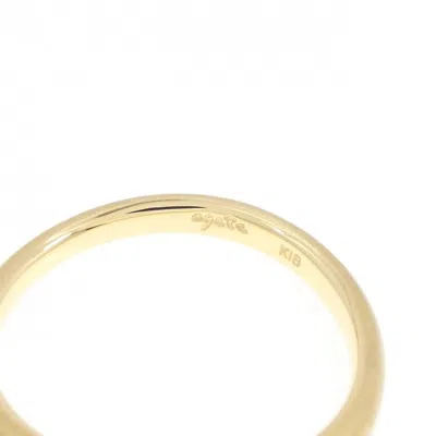 Pre-owned Agete Yellow Band Ring ()