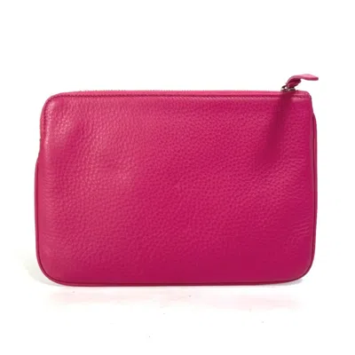Pre-owned Balenciaga Black Pink Leather Clutch Bag Pouch ()