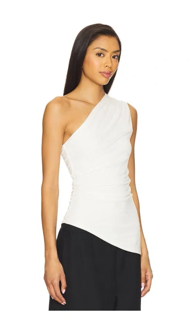 Nia Max Asymmetrical Top In White In White
