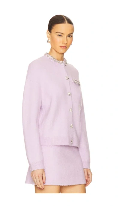 Self-portrait Crystal Trim Cardigan