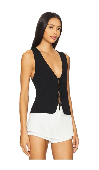 Show Me Your Mumu Time Out Tie Top In Black