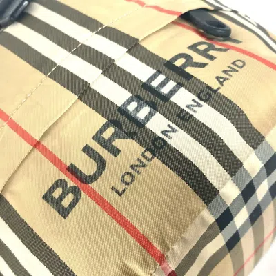 Pre-owned Burberry Beige Black Nylon Shoulder Bag ()