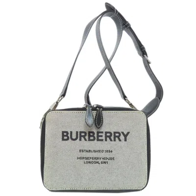 Pre-owned Burberry Black Canvas Shoulder Bag ()