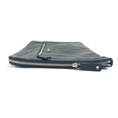 Pre-owned Bvlgari Black Leather Clutch Bag Pouch ()