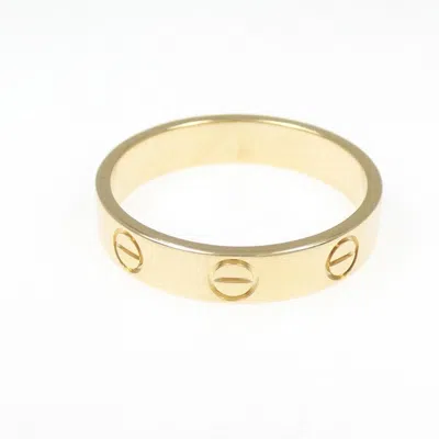 Pre-owned Cartier Love Yellow Band Ring ()