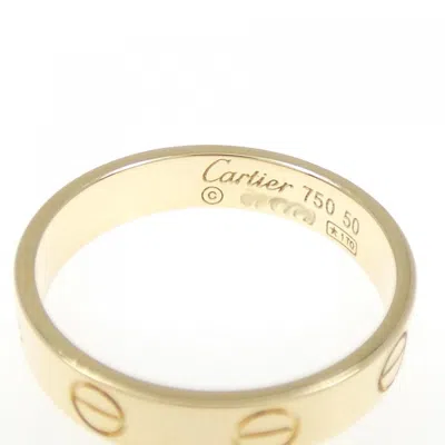 Pre-owned Cartier Love Yellow Band Ring ()
