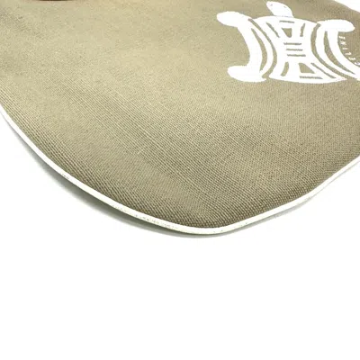 Pre-owned Celine Beige Canvas Leather Shoulder Bag ()