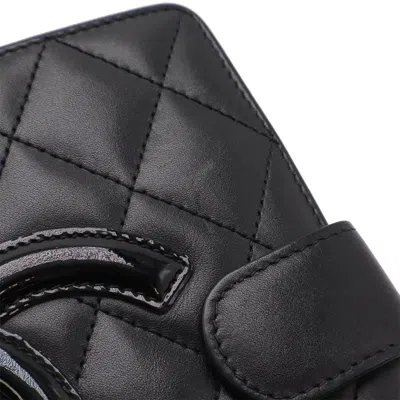 Pre-owned Chanel Black Pink Cambon Ligne Wallet (bi-fold) () In Multi