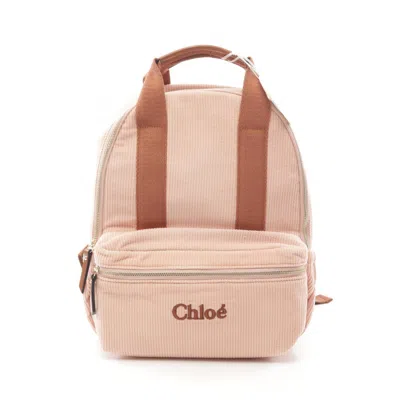 Chloé Brown Pink Cord Backpack