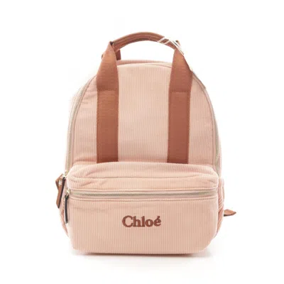 Chloé Brown Pink Cord Backpack