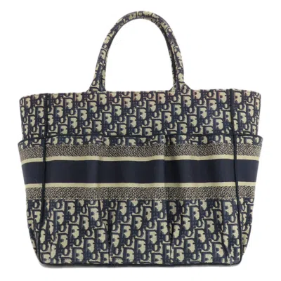 Pre-owned Dior Christian  Navy Canvas Tote Bag ()