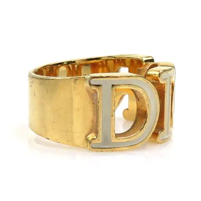Pre-owned Dior Christian  Gold Metal Band Ring ()