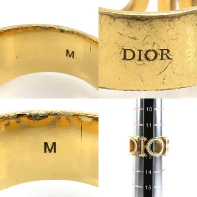 Pre-owned Dior Christian  Gold Metal Band Ring ()