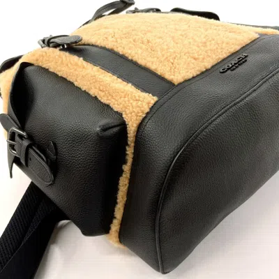Pre-owned Coach Black Brown Leather Backpack ()