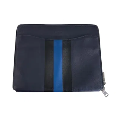 Pre-owned Coach Navy Leather Clutch Bag ()