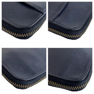 Pre-owned Coach Navy Leather Clutch Bag ()