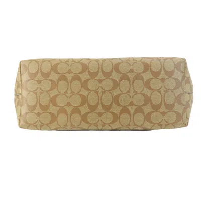 Pre-owned Coach Signature Brown Signature Line Tote Bag ()