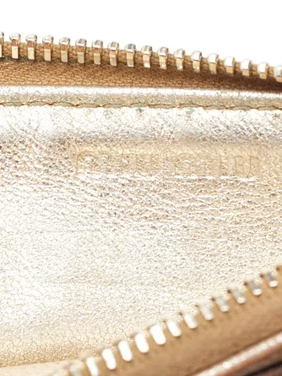 Pre-owned Miu Miu Leather Zip Card Holder