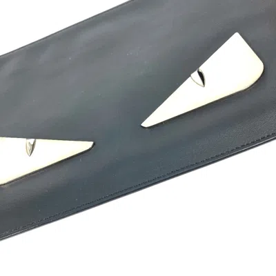 Pre-owned Fendi Black Leather Clutch Bag ()