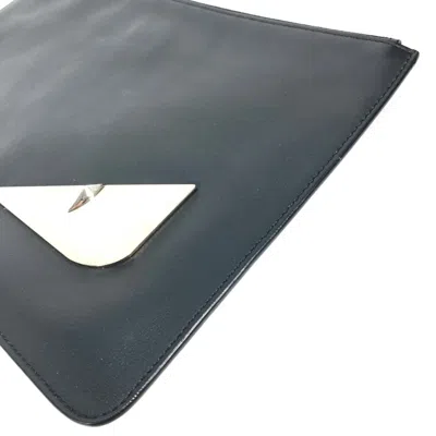 Pre-owned Fendi Black Leather Clutch Bag ()
