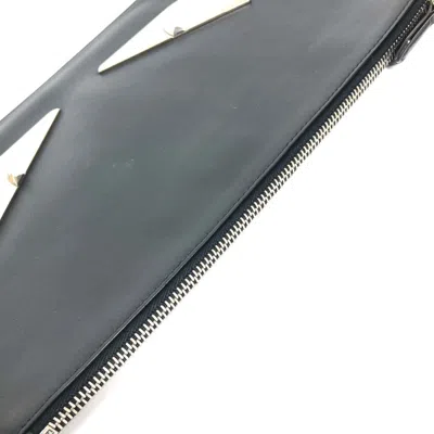 Pre-owned Fendi Black Leather Clutch Bag ()