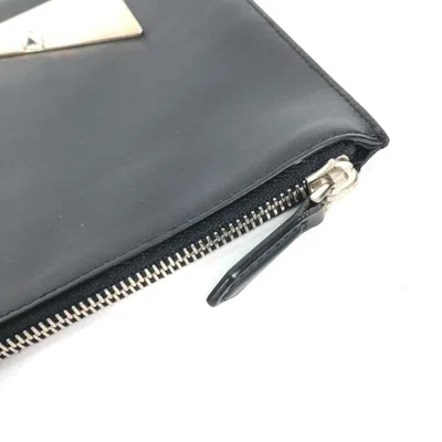 Pre-owned Fendi Black Leather Clutch Bag ()