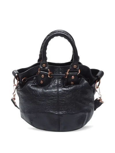 Pre-owned Balenciaga 2010-2020 Pompon Leather Tote Bag In Black