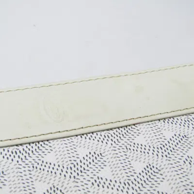Pre-owned Goyard Matignon Gray Off-white White Coated Canvas Long Wallet (bi-fold) ()