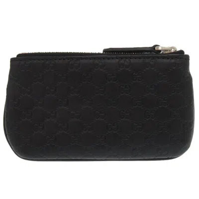 Pre-owned Gucci Black Leather Coin Purse/coin Case ()