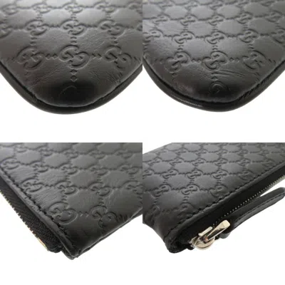 Pre-owned Gucci Black Leather Coin Purse/coin Case ()
