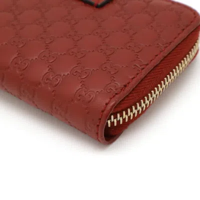 Pre-owned Gucci Red Color Leather Coin Purse/coin Case ()