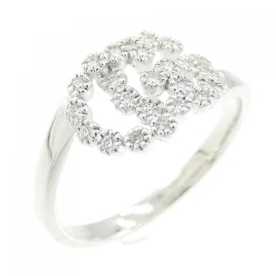 Pre-owned Gucci White Gold White Gold (18k) Band Ring ()
