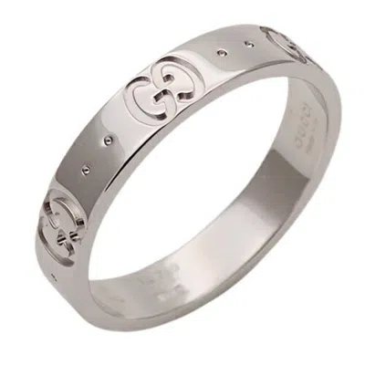 Pre-owned Gucci White Gold White Gold (18k) Band Ring ()
